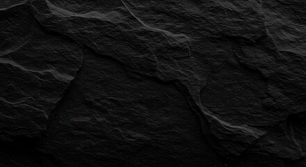 Naklejka premium Jagged slate abyss a dark stone facade hides secrets