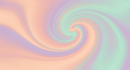 Fototapeta premium Pastel vortex a dreamy whirl of mint peach and lavender hues converging in soft swirling motion