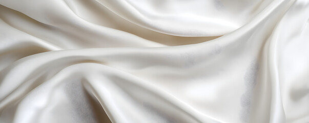 Obraz premium White silk fabric textured background