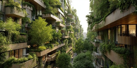 A conceptual image of urban ecohub development, featuring sustainable architecture, green spaces, and innovative design in the city center.