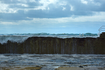 Remplissage piscine naturelle de la plage de Bon-Secours à Saint-Malo
