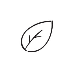 Abstract Boho Outline Leaf Illustration