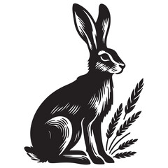rabbit silhouette vector