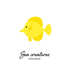 キイロハギのシンプルなイラスト