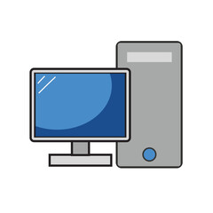 set of vector computer monitors icon