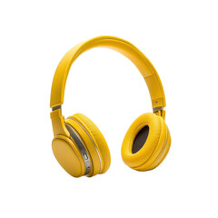 Vibrant Yellow Wireless Headphones Modern Audio Technology