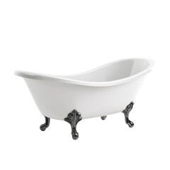 Luxurious serenity awaits in a clawfoot tub envisioning relaxation in your on transparent background