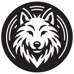 wolf head vector