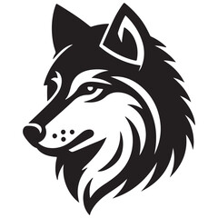wolf head vector