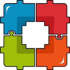 Square Puzzle Infographic