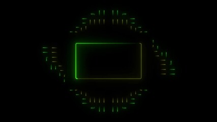 Computer Processors CPU. Motherboard digital chip. . futuristic glowing electronic circuit board technology looping, Background Video two color - Powered by Adobe