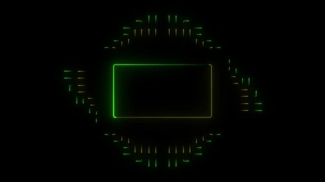 Computer Processors CPU. Motherboard digital chip. . futuristic glowing electronic circuit board technology looping, Background Video two color