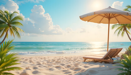 Tropical Beach Holiday Background