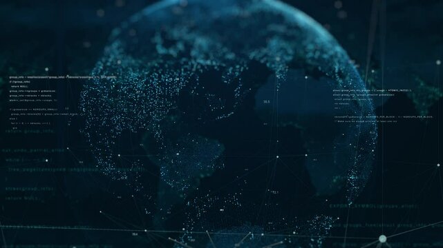 data digital world binary code background