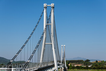 Fototapeta premium suspension bridge on the lake