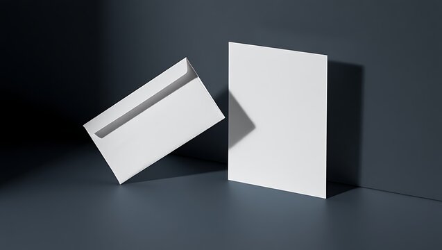 Elegant Stationery Mockup Blank Envelope and Letterhead Design for Branding