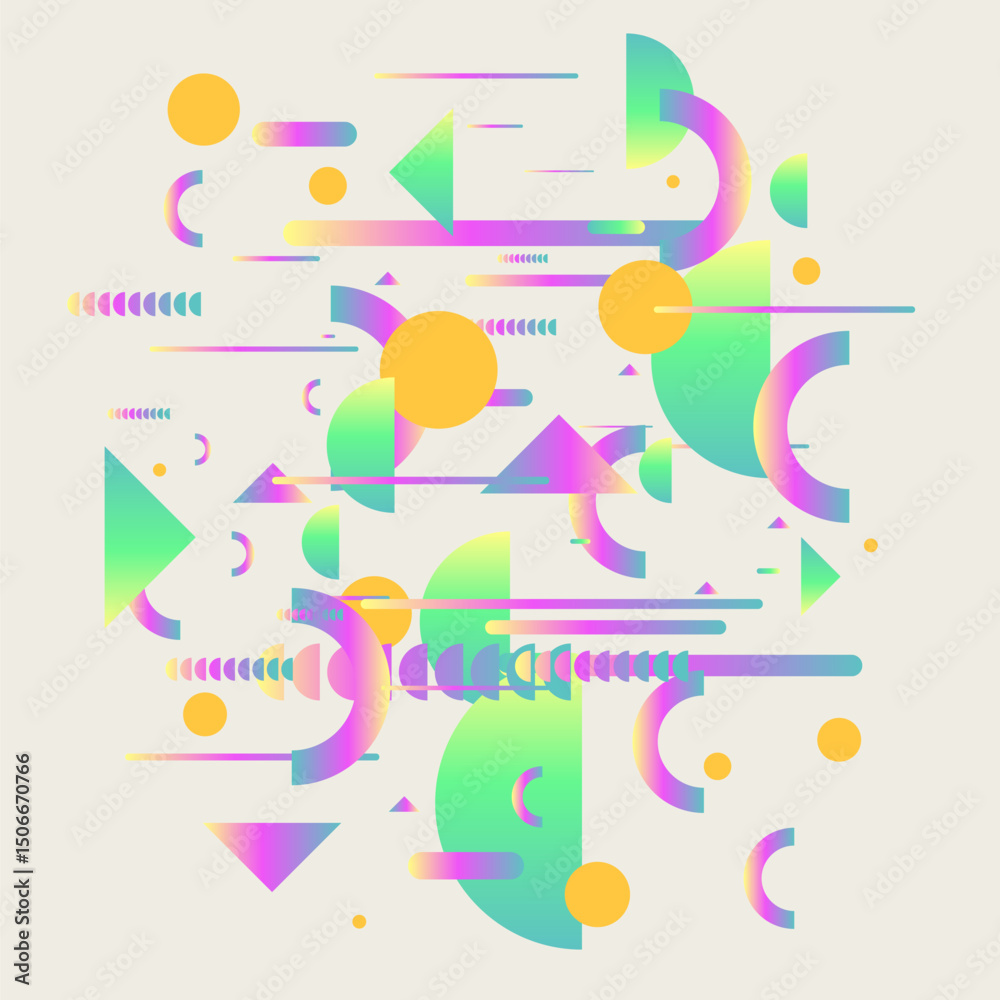 Poster abstract background with simple elements. an image with a composition of geometric elements and shap