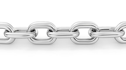 Close-up of a Polished Metal Chain: Strength, Unity, and Interconnection