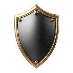 A valiant shield forged in metallic hues promising protection in times of on transparent background