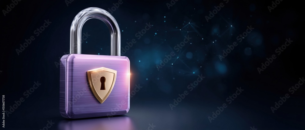 Poster cloud technology concept with modern data center security and cloud technologies symbolized by secur
