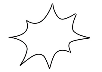 手書き風のふきだし　白塗り