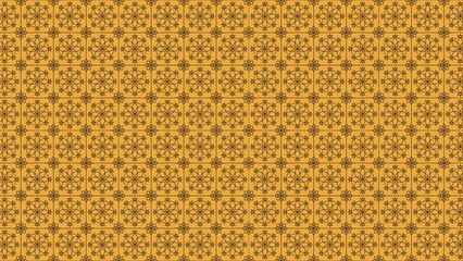 Pattern Design - detailed golden pattern with floral designs in a repeating square grid layout