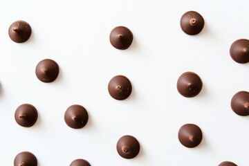 Chocolate treats arrangement gourmet kitchen food photography minimalist design overhead view sweet indulgence