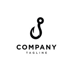 Fototapeta premium Hook Logo Icon vector simple