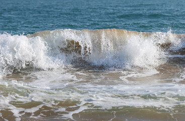 Fototapeta premium big and small waves in the ocean.