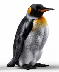 Obraz premium Detailed Close-up of a King Penguin's Feathered Body