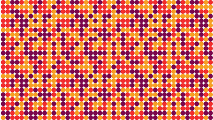 Obraz premium Pattern Design - a pattern of orange red and purple circles arranged in a grid formation