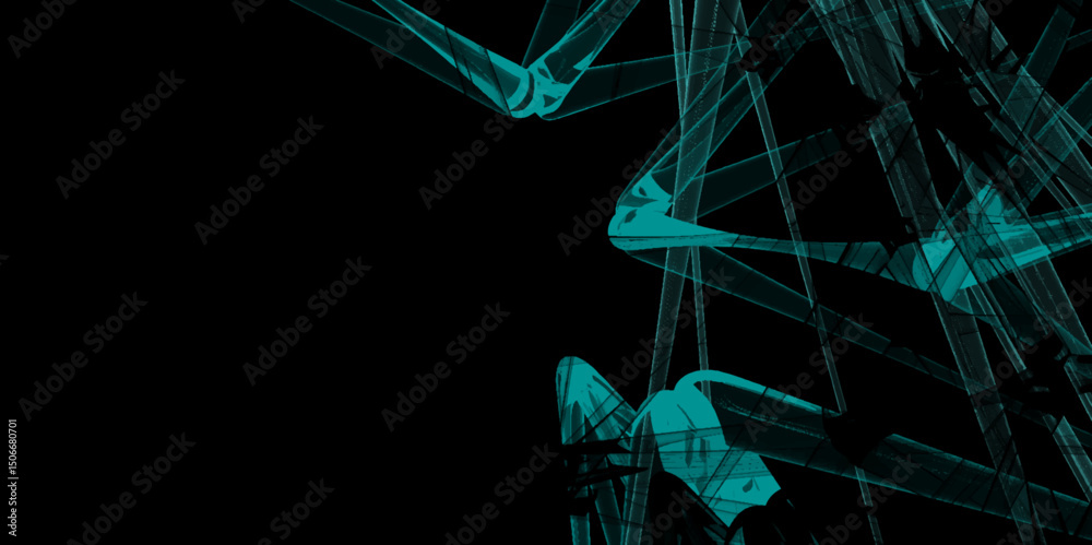 Poster abstract technology connection network of particles and lines. network patterned background. connect