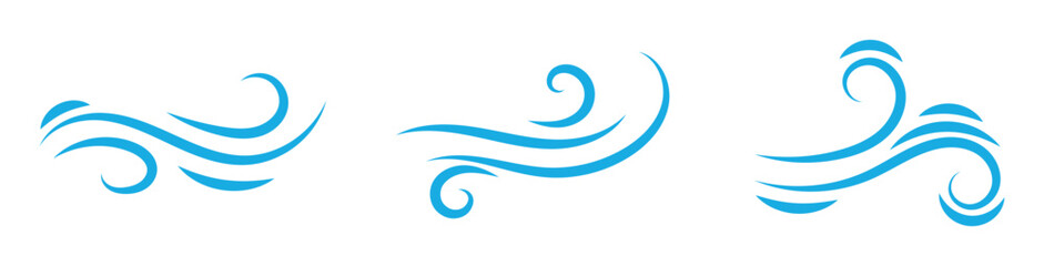 A set of wave shapes, wave formats, shapes, wave forms of water or wind flows. Symbol shapes of wind and water waves in motion.
Important information