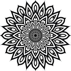 Beautiful floral pattern mandala art isolated on a white background, decoration element for meditation poster, yoga, banner, henna, invitation, cover page, design element mandala art, vector art
