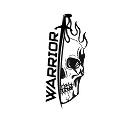 Vector illustration of Skull and Sword