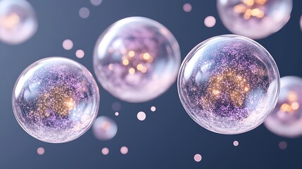 Enchanted Spheres: A Cosmic Dance of Light and Color