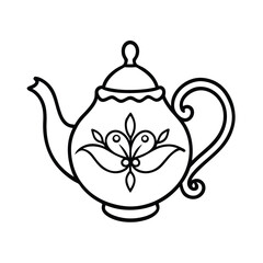 craft a teapot with intricate floral relief