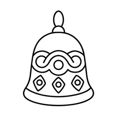 Fototapeta premium create a clay bell with a carved pattern