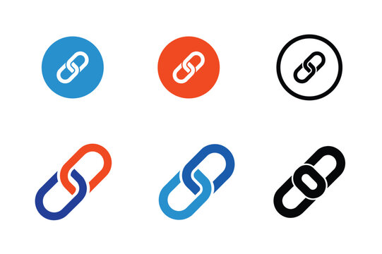 Link Icons Versatile Collection of Chain, Connection, and Link Symbols for Websites and Applications .Chain, link icon vector. Link icon, internet url symbol connect button Design