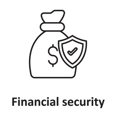 Financial security :Vector Icon which can easily modify or edit