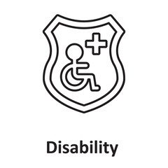 Disability insurance :Vector Icon which can easily modify or edit