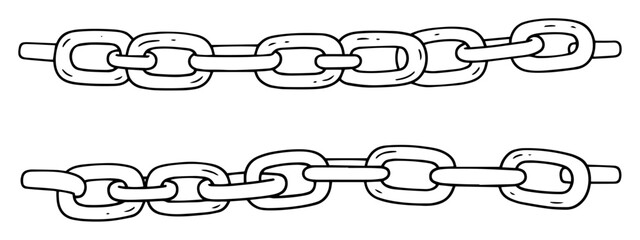 nautical chains outline vector element