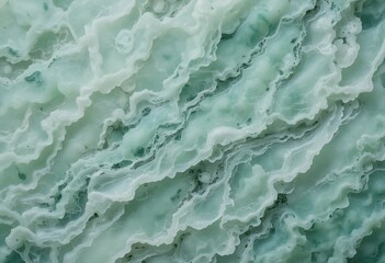 Fototapeta premium Abstract Mint Green and Teal Marble Texture Background - Cracked Stone Liquid Art
