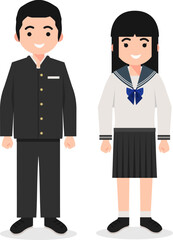Modern High School Students in Uniform for Educational and Creative Design Projects