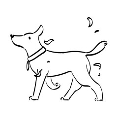 Hand Drawn Pet Veterinary Outlined Illustration