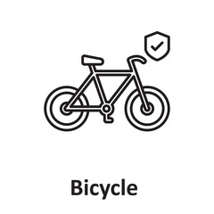 Fototapeta premium Bicycle insurance :Vector Icon which can easily modify or edit