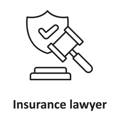 Insurance lawyer :Vector Icon which can easily modify or edit