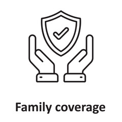 Family coverage :Vector Icon which can easily modify or edit