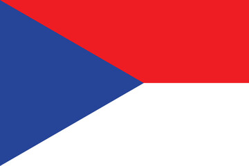 Amazing vector illustration of the Czech Republic flag