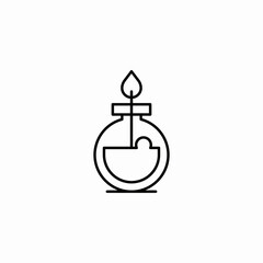 alcohol burner icon sign vector